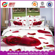 100% polyester duvet cover bed set with 3D design printed bed sheet set